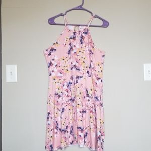 Pink floral dress